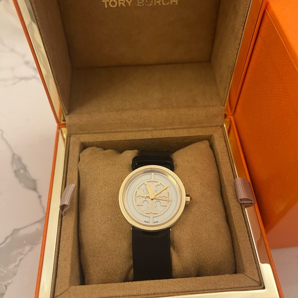 Tory Burch Reva Watch with Black Strap - Picture 2 of 5